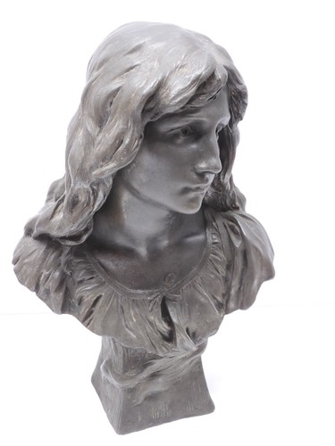 Buste art nouveau - nouveau, etain
