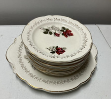 Plat  et 12 assiettes à dessert Sarreguemines 5416