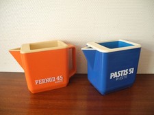 lot carafes Pernod 45 Pastis 51 Anisette déco bar vintage french pitchers Krüge