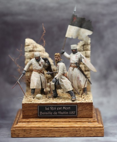 Diorama figurines templiers - figurines,