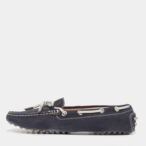 Mocassins nœud daim bleu - mocassins, en