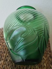 vase art déco Verre Pressé Moulé Décor Végétal Dépoli Dlg LALIQUE LEGRAS