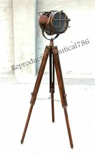 Lampe trépied rétro en bois