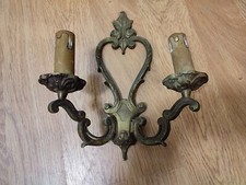 APPLIQUE MURALE 2 Feux LAITON Doré  Style rocaille (petite ampoule à visser)