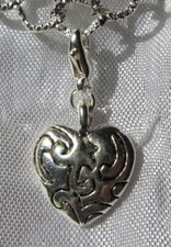 1 CHARM COEUR 2 FACES BRELOQUE