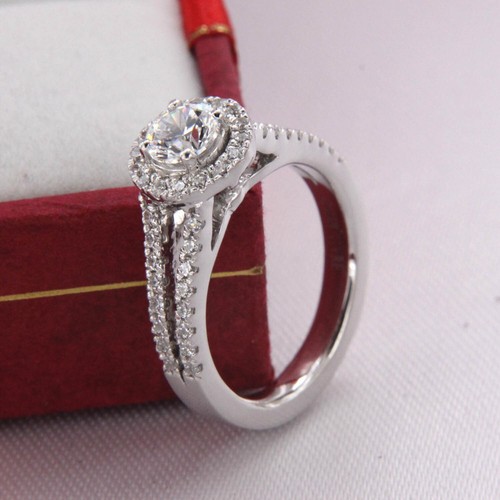 Bague tige fendue - , solitaire