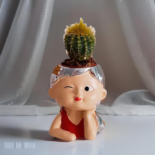 Petit pot visage de fille en