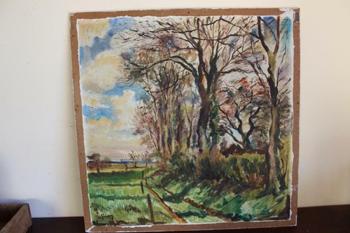 Huile sur panneau - huile, tableau