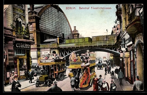 Carte postale berlin - carte, gare