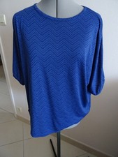 Tee shirt bleu manches