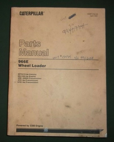 Cat caterpillar 966e - cat, roue
