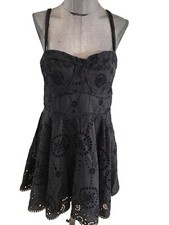 Très Belle Robe Coton Noir Zara XL Tbe