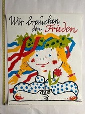 We need peace east germany 1984 vintage poster
