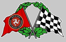 ISLE OF MAN TOURIST TROPHY ILE DE MAN TT AUTOCOLLANT STICKER 12cmX7,5cm FA068