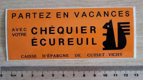 Ancien autocollant chéquier - autocollant,