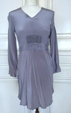 NO COLLECTION ROBE DRESS SOIE SAUVAGE SMOCKS LACEE  T 34