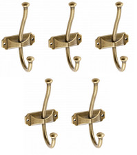 Crochet pour Manteau de vestiaire Antique Patères Laiton Braun Mural Set