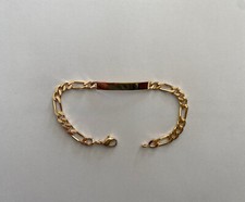 GOURMETTE PLAQUE OR 18K NEUVE