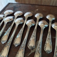 12 Petites Cuillères Orfèvrerie François Frionnet en Métal Argenté