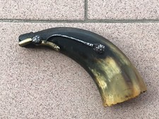 ancien flacon de poudre Corne à poudre  (940 A)