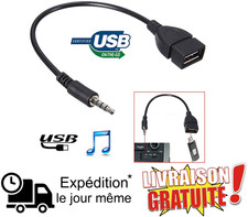 Câble OTG USB vers Jack 3.5mm