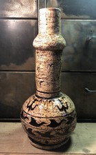 Pied De Lampe Poterie Design XXe Signé JJV Hauteur 33,5 Cm