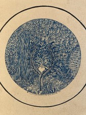 Dessin Miniature 1970 Encre