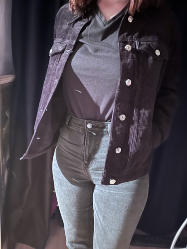 Veste velours cotelé noir - cotelé,