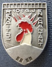 WW2-METAL léger peint CJF 10 CHARTREUSE Gr 7 Les ECHELLES- CHANTIERS de JEUNESSE