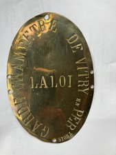 plaque garde champêtre Vitry en Perthois