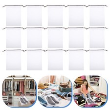  50 Pcs Sac À Cordon En Plastique Pochette Chaussures Voyage Sacs D'emballage De