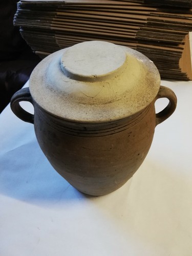Ancien pot graisse - ancien, avec