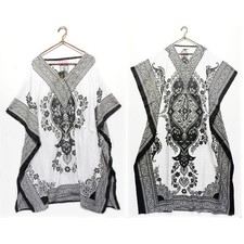 Robe caftan dolman à motifs