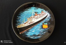 ASSIETTE EN PORCELAINE EN SOUVENIR DU PAQUEBOT "FRANCE"