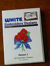 Carte à broder blanche/frère