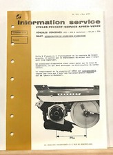 ANCIEN DOCUMENT CYCLES PEUGEOT 1975 103 104 A VARIATEUR