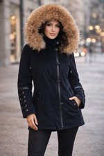 Parka Maje "GOBY"- Bleu