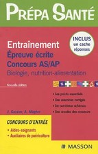 Entraînement Epreuve écrite Concours AS/AP: Biologie, nutrition-alimentation, Ja
