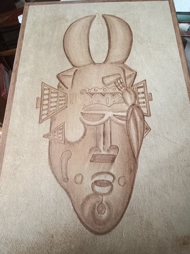 Masque africain dessiné - masque,