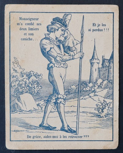 Chromo ancien carte enigme - ancien,
