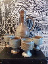 SERVICE à cidre en grès Signé-DESIGN 50-60-70