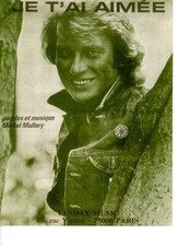 Johnny Hallyday  Partition "Je t'ai aimée"   R@RE