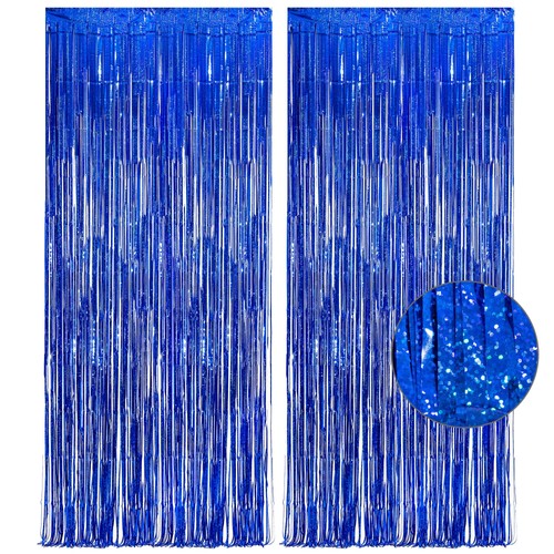 Rideaux métallique bleu - rideaux,