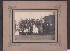 PHOTO ANCIENNE MARIAGE CAMPAGNE GROUPE PHOTOGRAPHIE POPULAIRE-F.LAMBER/MIREBEAU