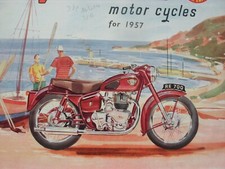 Brochure Royal Enfield Motorcycles Crusader 250 Clipper 350 Bullet 1957 
