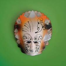 Superbe masque de venise décoratif en porcelaine italienne