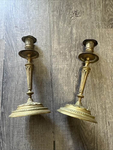 Bougeoirs vintage cuivre ou - bougeoirs,