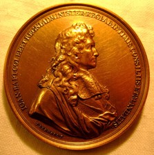 Croiseur Colbert lancé à Brest en 1928, bronze, refrappe,  diam, 4,1cm