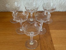 Cristallerie Lorraine 6 verres coupes à champagne en cristal taillé