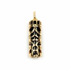 MAGNIFIQUE PENDENTIF Homme/femme TIKI sagesse&ONYX plaqué or 750/000